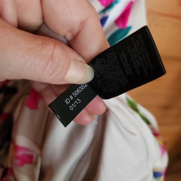 Express One Shoulder Bodycon Sheath Dress Floral Tropical Pleated Stretch Size 2 - Picture 6 of 10